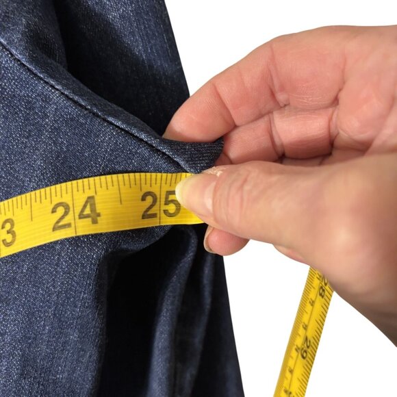 Chicos Deep Blue, Indigo Denim Button-Front Jacket With Pockets Chicos Size 4 - Picture 10 of 11